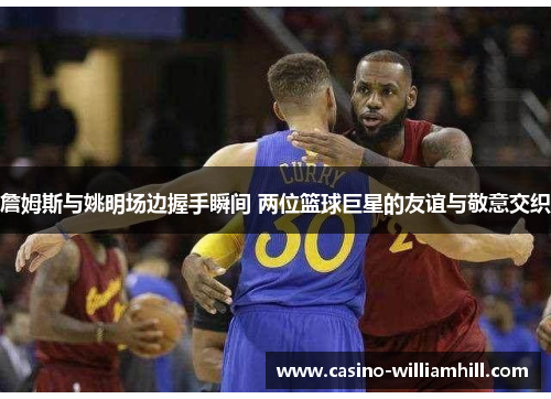 詹姆斯与姚明场边握手瞬间 两位篮球巨星的友谊与敬意交织